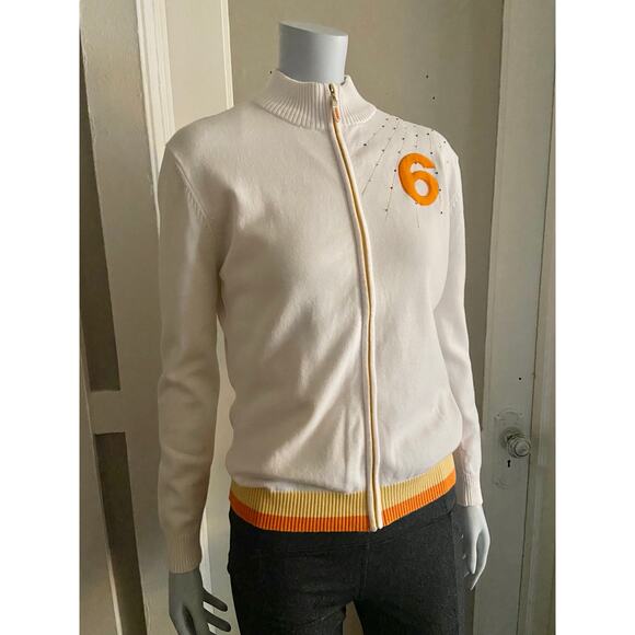 DISEISEI Full Zip Knit Sweater w/Stone Accents sz L (fits like a US sz Small) - Picture 3 of 16